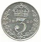 Inglaterra - 3 Pence 1920 (Km# 813)
