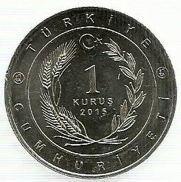 Turquia - 1 Kurus 2015 (Km# Novo) Uyghur Khanate