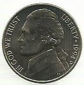 USA - 5 Cents 1994 (Km# a192)