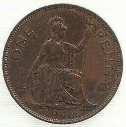 Inglaterra - 1 Penny 1948 (Km# 845)