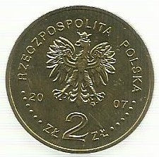 Polonia - 2 Zlote 2007 (Y# 612) Karol Szymanowski
