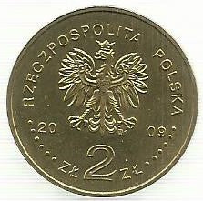 Polonia - 2 Zlote 2009 (Y# 675) Banco Central