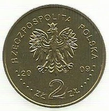 Polonia - 2 Zlote 2009 (Y# 700) Jerzy Popeiluszko