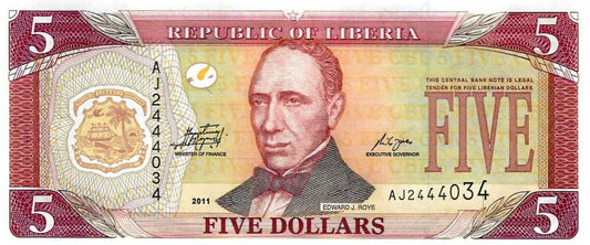 Liberia - 5 Dolares 2011 (# 26f)