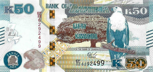Zambia - 50 Kwacha 2022 (# 60d)
