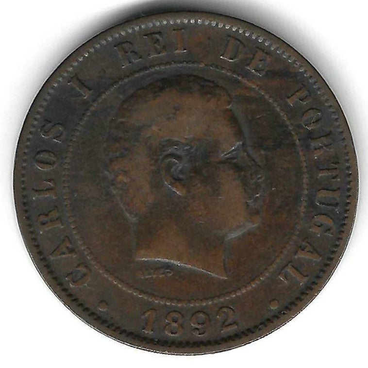 Portugal - 20 Reis 1892 (Km# 533)