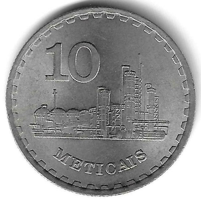 Moçambique - 10 Meticais 1980 (KM# 102)