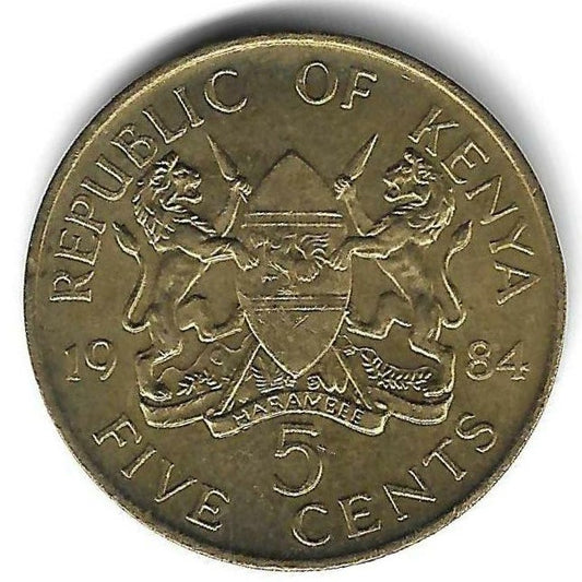 Quenia - 5 Centimos 1984 (Km# 17)