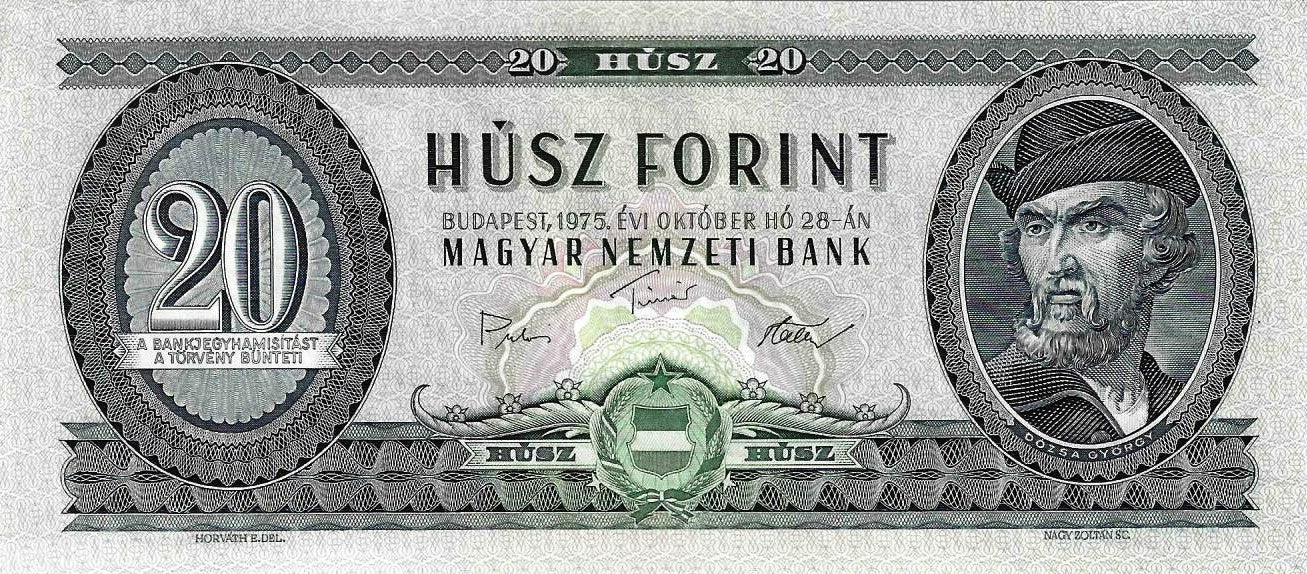 Hungria - 20 Forint 1975 (# 169f)