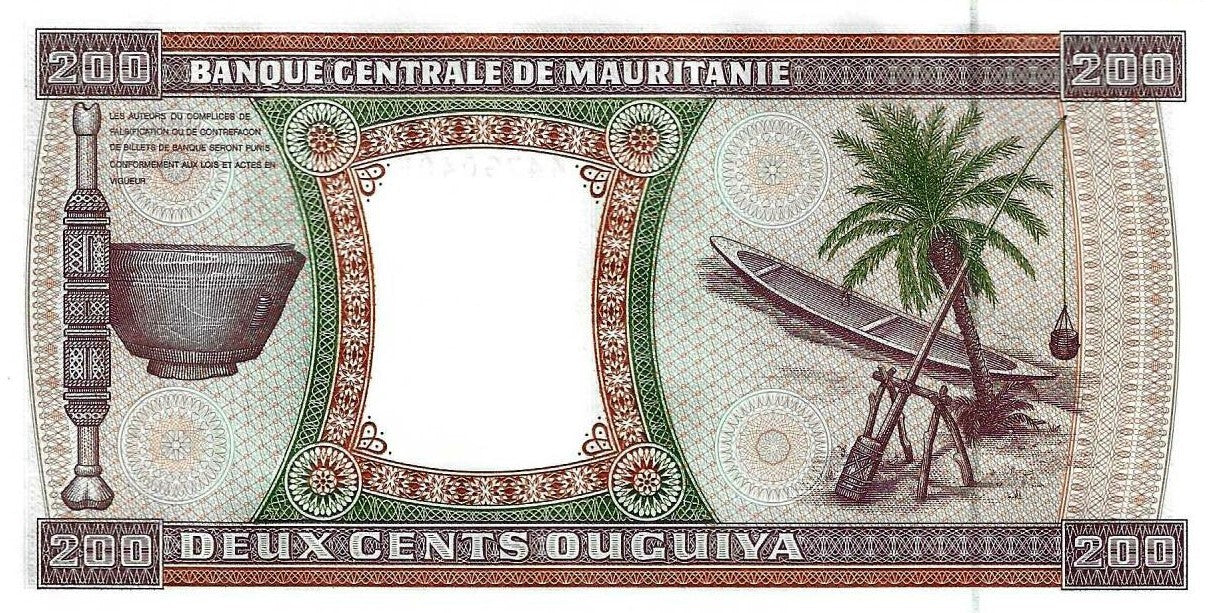 Mauritania - 200 Ouguiyas 2002 (# 5j)