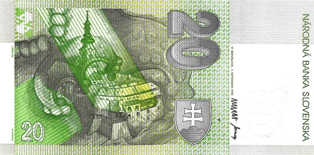 Eslovaquia - 20 Korun 2000 (# 34) Millenium