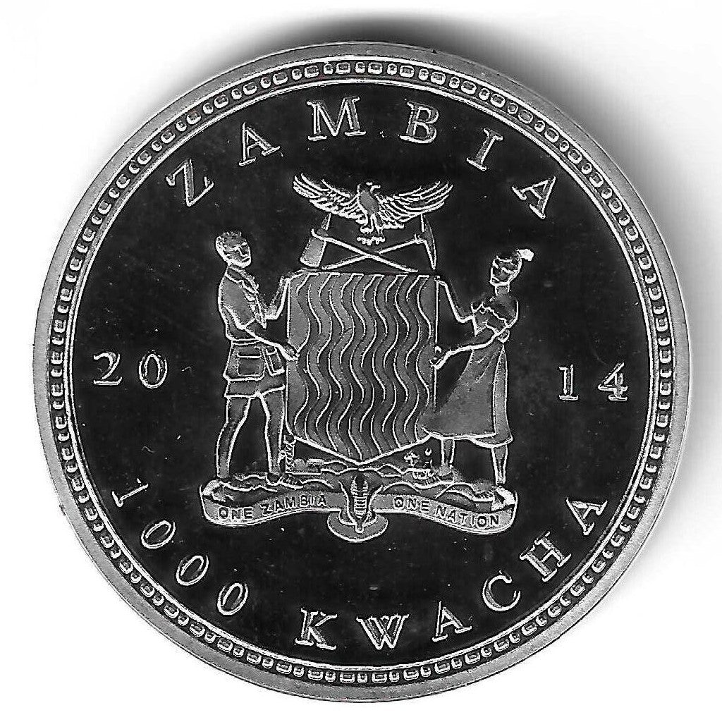 Zambia - 1000 Kwacha 2014 (Km# ..) Gorilas