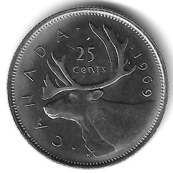 Canada - 25 Centimos 1969 (Km# 62b)