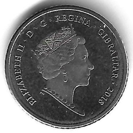 Gibraltar - 5 Pence 2018 (Km# 1620) New Calp House