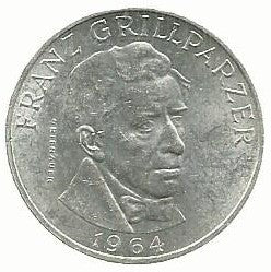 Austria - 25 Schillings 1964 (Km# 2895) Franz Grillparzer