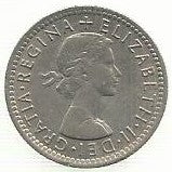 Inglaterra - 6 Pence 1954 (Km# 903)