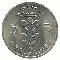 Belgica - 5 Francos 1969 (Km# 135)