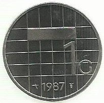 Holanda - 1 Gulden 1987 (Km# 205)