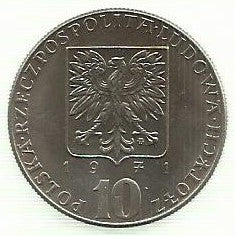 Polonia - 10 Zlotych 1971 (Km# 63) Fao