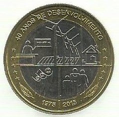 Cabo Verde - 250$00 2015 (Km# 55) 40º Anivº Independencia e Desenvolvimento