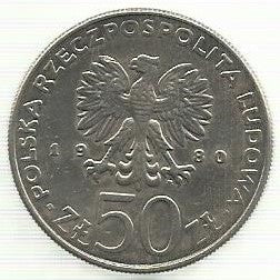 Polonia - 50 Zlotych 1980 (Km# 117) Kazimierz I