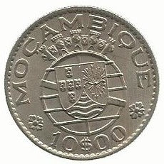 Moçambique - 10$00 1974 (Km# 79b)