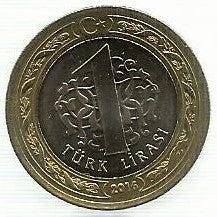 Turquia - 1 Lira 2016 (Km# Novo) Martires Veteranos Memoria 15 Julho