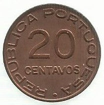 Moçambique - 20 Centavos 1936 (Km# 64)