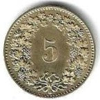 Suiça - 5 Rappen 2011 (Km# 26c)