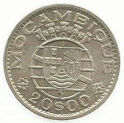 Moçambique - 20$00 1966 (Km# 80a)