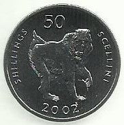Somalia - 50 Shillings 2002 (Km# 111) Macaco