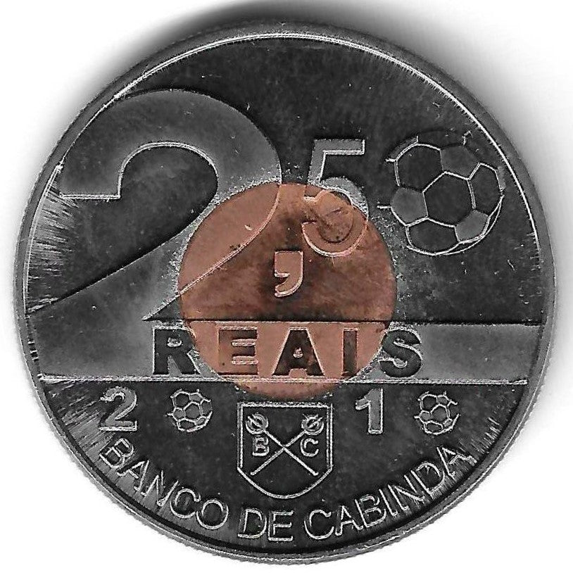 Cabinda - 2,50 Reais 2010 (Km# ..) Camp. Mundo Futebol Africa Sul