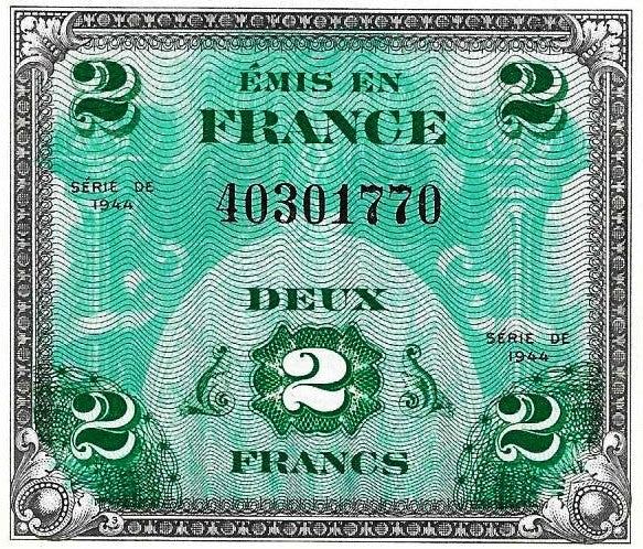 França - 2 Francos 1944 (# 114a)