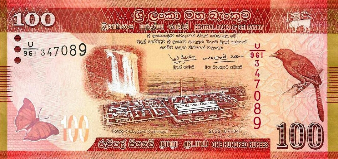 Sri Lanka - 100 Rupias 2022 (# 125k)