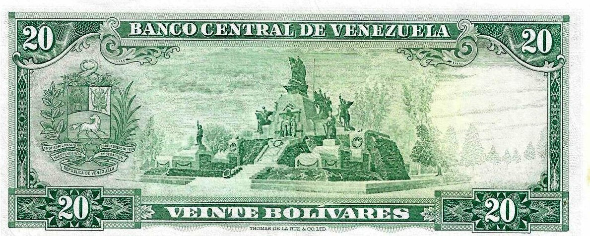 Venezuela - 20 Bolivares 1974 (# 46)