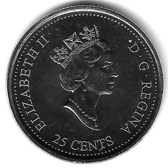 Canada - 25 Centimos 1999 (Km# 349) Agosto