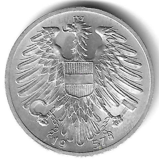 Austria - 1 Schilling 1957 (Km# 2871)