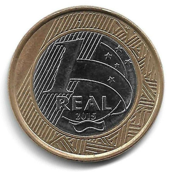 Brasil - 1 Real 2015 (Km# 723) 50 Anos Banco Central