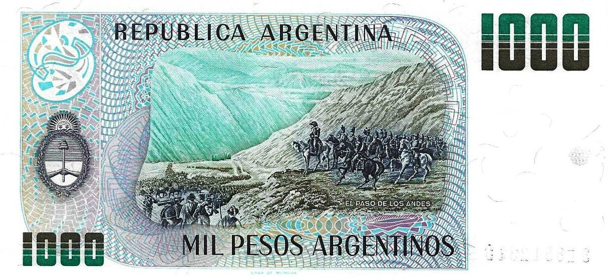Argentina - 1000 Pesos 1984 (# 317b)