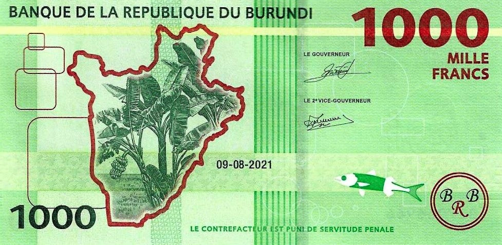 Burundi - 1000 Francos 2021 (# 51b)