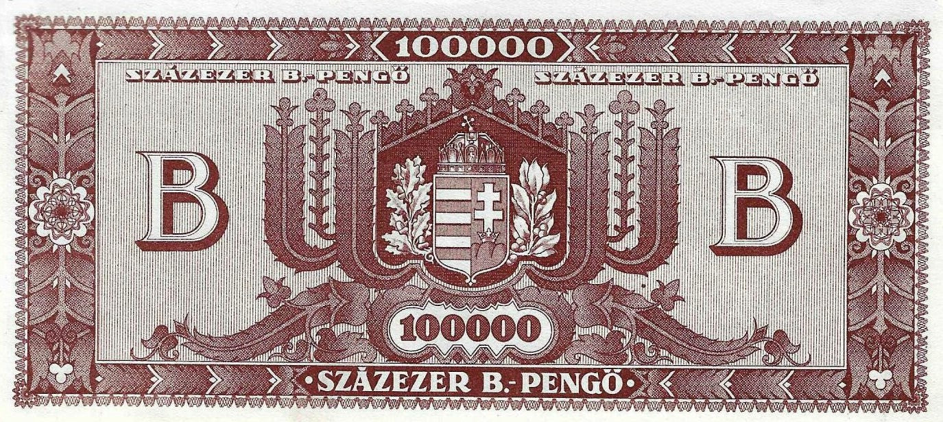 Hungria - 100 Bilioes Pengo 1946 (#133)