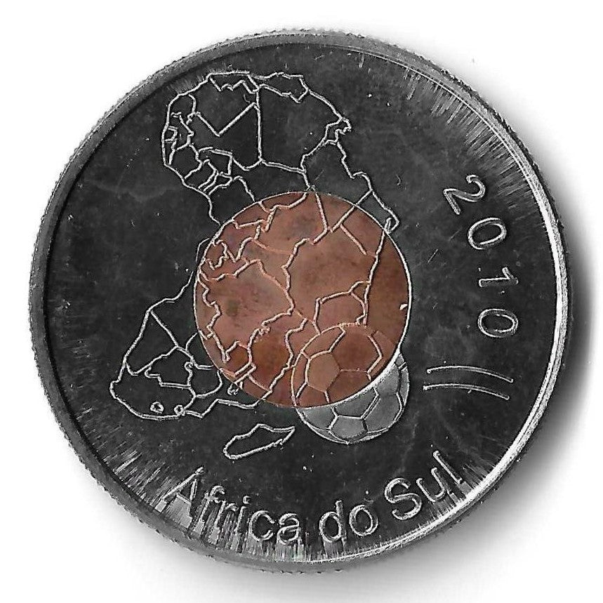 Cabinda - 2,50 Reais 2010 (Km# ..) Camp. Mundo Futebol Africa Sul