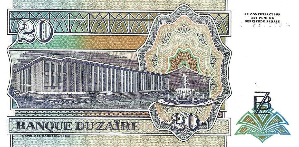 Zaire - 20 Novos Zaires 1993 (# 56)