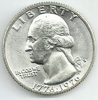 USA - 25 Cents 1976 (Km# 204) Bicentenario