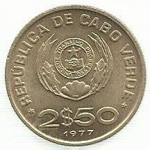 Cabo Verde - 2$50 1977 (Km# 18) Fao