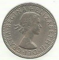 Inglaterra - 1 Shilling 1955 (Km# 904)