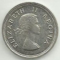 Africa Sul - 1 Shilling 1956 (Km# 48)