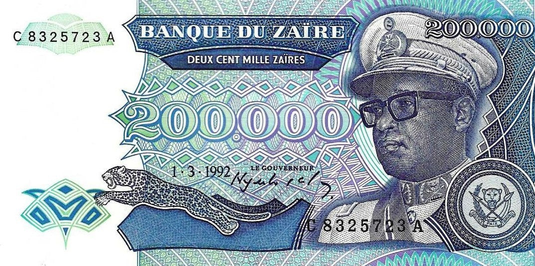 Zaire - 200000 Zaires 1992 (# 42a)