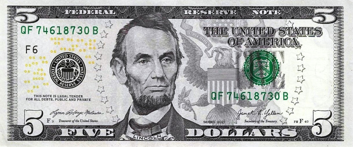 USA - 5 Dolares 2021 (# 551)