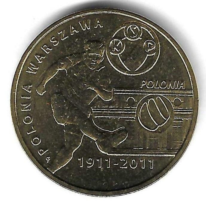 Polonia - 2 Zlote 2011 (Km# 799) Clubes Futebol